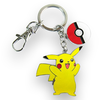 Pikachu with Pokeball Keychain