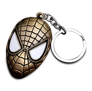 Spidey Mask Keychain (Bronze)