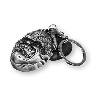 Pudge Face Keychain (Silver)