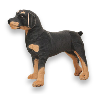 Realistic Rottweiler 38*35cm Plush Toy