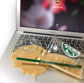 Plastic Spilled Starbucks Coffee